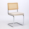 NicBex Mid Century Dining Chairs Set of 2,Velvet Accent Chairs with Natural Cane Back and Stainless Chrome Base for Dining Room,Living Room - 2 of 4