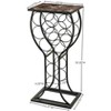 Kings Brand Furniture - Freestanding Wine Rack Stand Storage & Display Holder, Marble Finish Table Top that Holds 11 Bottles (Black) - 3 of 4