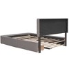 NicBex Queen Size Wooden Platform Bed, Modern Bed Frame with Twin XL Trundle and 2 Drawers, Upholstered Bed for Bedroom - 3 of 4