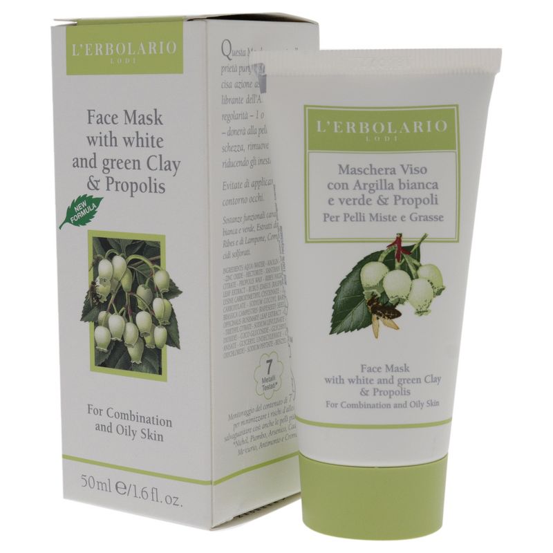 Face Mask With White and Green Clay by LErbolario for Unisex - 1.6 oz Mask, 5 of 8