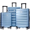 Whisen 3 Piece Hardshell Luggage Set, ABS+PC Suitcase with Spinner Wheels (20/24/28 Inch) - 2 of 4