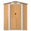 vidaXL Garden Shed Light Brown Galvanized Steel Large Garden Shed - 4 of 4