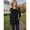 INSPIRE CHIC Women's V Neck Long Sleeve with Pockets Chunky Warm Pullover Top - 2 of 4