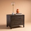 Simmons 2 Drawer Nightstand - SFV6042 - Dark Walnut - Safavieh Couture - 2 of 4
