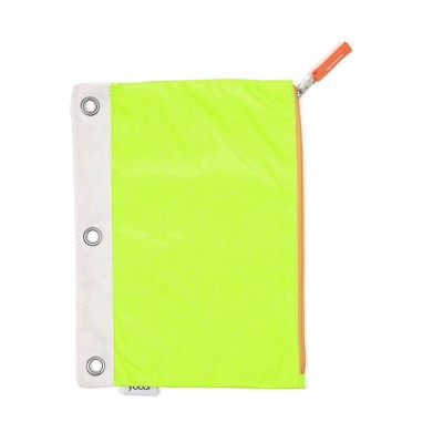 Yoobi Evolve Single Zip Binder Pencil Pouch Lime Green Crinkle : Target