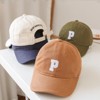 MyKids-Usa Baby Solid Color Embroidered Design Fashion Sunshade Baseball Hats - 4 of 4