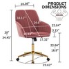 CAVINAS Ergonomic Office Chair, Adjustable Office Chair, Velvet Home Office Desk Chair, Desk Chair Comfy, Swivel Chair, Backrest Seat - 3 of 4