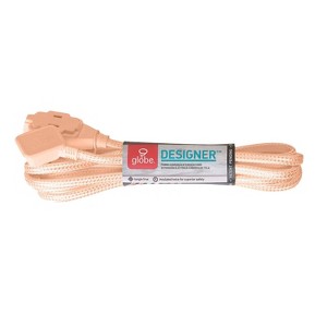 Globe Electric 9' 3 Outlet Extension Cord Apricot: Indoor Electrical Cord, 16 AWG, ETL Listed, 13 Amps, 9ft Length - 1 of 4