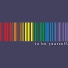 Adult Design By Humans Pride Rainbow Barcode To Be Yourself By mikmom Racerback Tank Top - 2 of 2