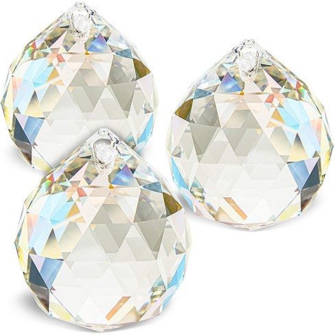 5PCS Clear Crystal Ball Prism Rainbow Maker Hanging Suncatcher Wedding Favors 