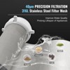 VEVOR Spin Down Filter, 40 Micron Whole House Sediment Filter for Well Water, 3/4" MNPT, 4 T/H High Flow Rate, White - 3 of 4