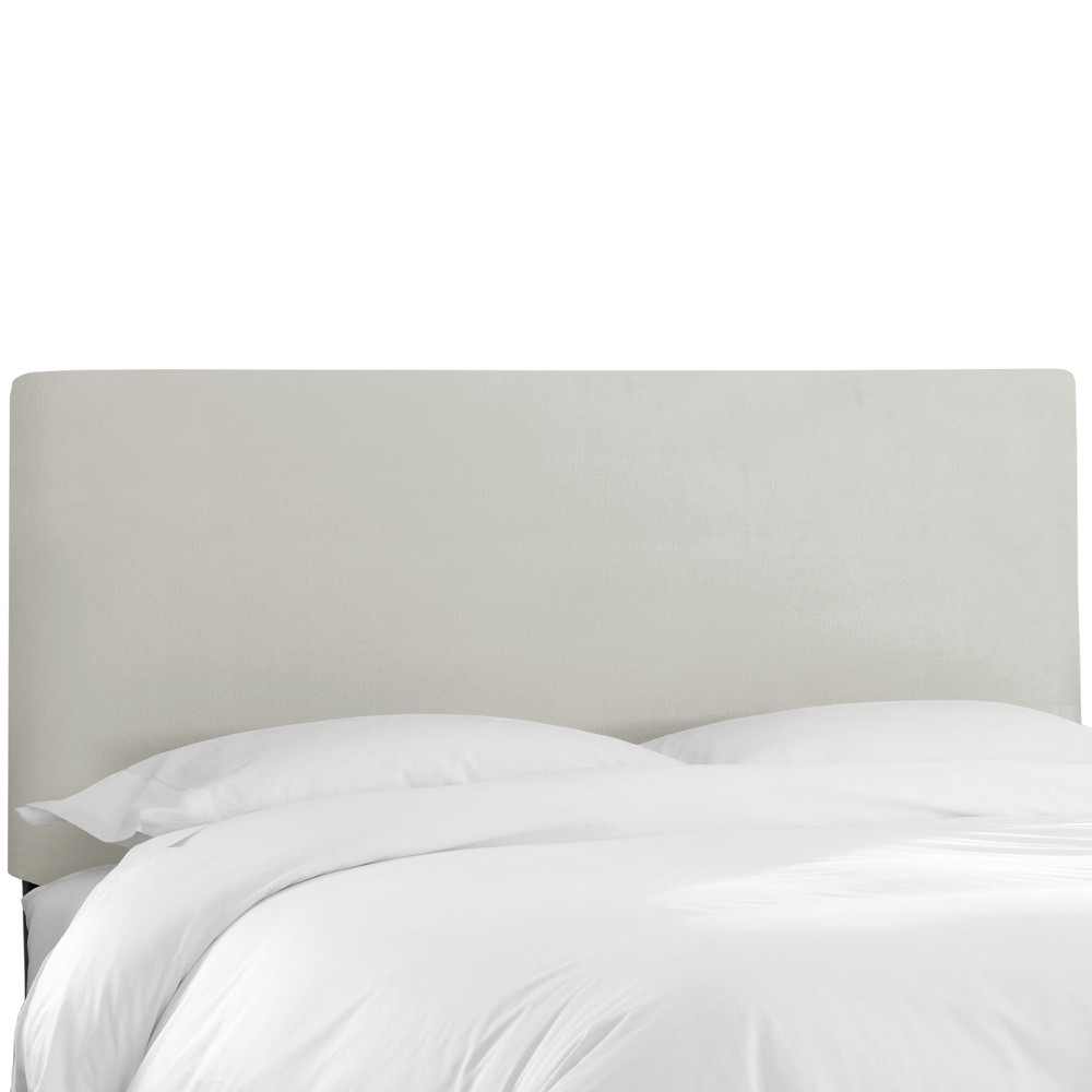 Photos - Bed Frame Skyline Furniture Twin Olivia Upholstered Headboard Light Gray Velvet