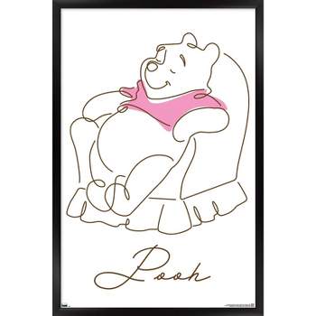 Trends International Disney Simple Moments Line Art - Pooh Framed Wall Poster Prints