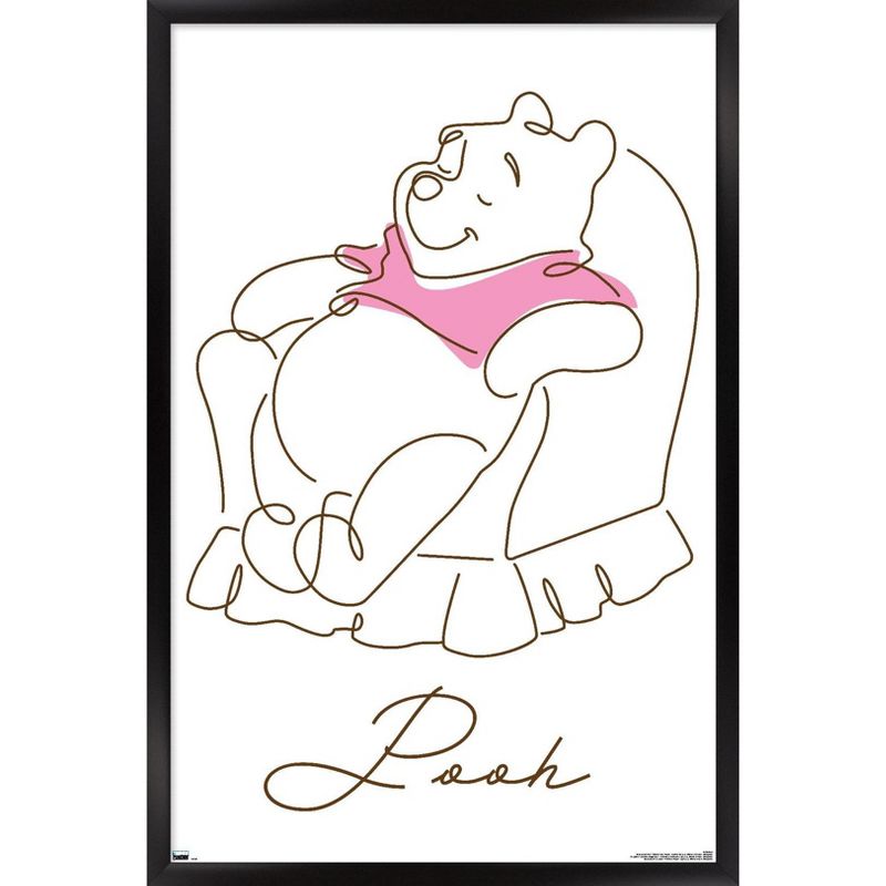Trends International Disney Simple Moments Line Art - Pooh Framed Wall Poster Prints, 1 of 7