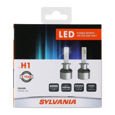 Sylvania H1 LED Powersport Headlight Bulbs for Off-Road Use or Fog Lights - 2 Pack