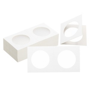 Unique Bargains Transparent Window Paper Coin Storage Organizing Protective Coin Holder 100 Pcs - 1 of 4