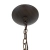 Yosemite Home Decor 107-3B-16AWCF Alta Peak Collection Three Light Bowl Chandelier, Coffee, 66 Piece, 21" H x 16" W x 16" D - 4 of 4