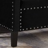 PAGED Upholstered Tufted Button Storage Bench with Nails Trim, Elegant End Of Bed Bench with Armrest for Family Room, Bedroom - 3 of 4