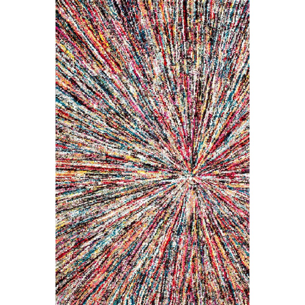4'1inx6' Samira Warp Area Rug Pink - nuLOOM