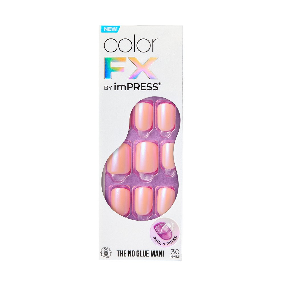 Photos - Manicure Cosmetics KISS Products imPRESS Color FX Fake Nails - Satellite - 33ct