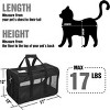 LAOTIES Soft Sided Pet Carrier for Cats And Small Dogs,Airline Approved,Collapsible And Ventilated with Safety Zippers (17"x12"x12") - 2 of 4