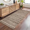 Acekool 5x7 Green Washable Area Rug, Modern Solid Braid Print, Non-Slip, Stain Resistant, Low Pile Accent Carpet for Living Room Bedroom - 3 of 4