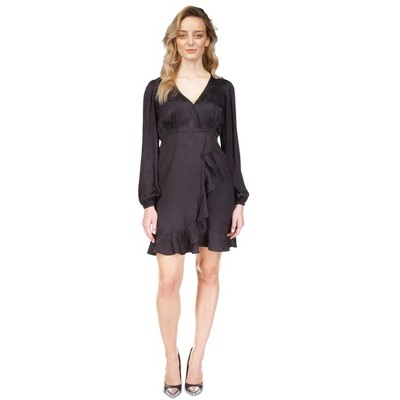 Michael Kors Womens Jacquard Snake Print Surplice Dress