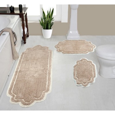 Allure Collection Cotton Tufted Bath Rug Set Set of 3 - Home Weavers