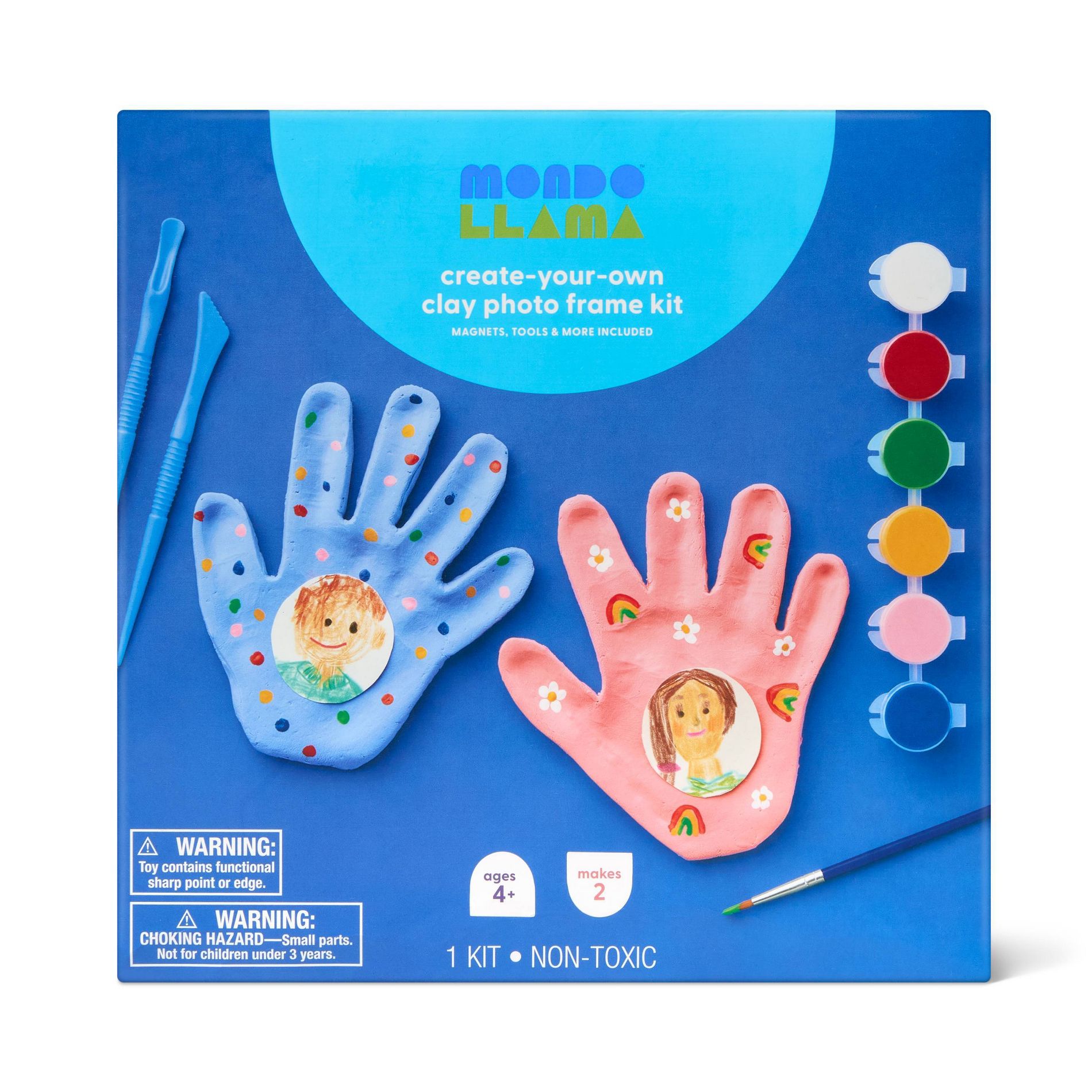 2ct Hand Print Air Dry Clay Mother's Day Craft Activity Kit - Mondo Llama™