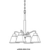 Progress Lighting, Clifton Heights, 4-Light Chandelier, Antique Bronze, Etched Square Glass Shade - 2 of 2