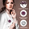 Unique Bargains Women's Rhinestone Flower Brooch Pin - 3 of 4