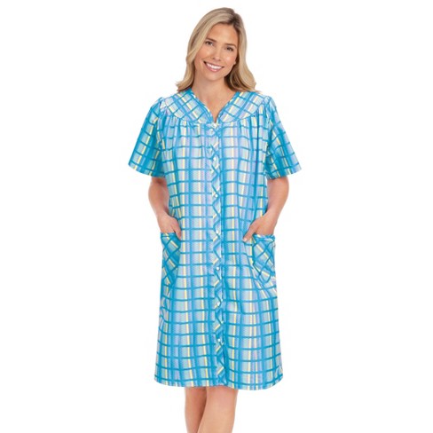 Collections Etc Plaid Snap Front Robe : Target