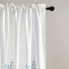 2pk 52"x84" Light Filtering Aprile Curtain Panels Blue - Lush Décor: Floral Microfiber Drapes, Rod Pocket Style - 2 of 4