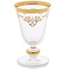Classic Touch Short Stem Glasses with Gold Design, Set of 6 - 3 of 3