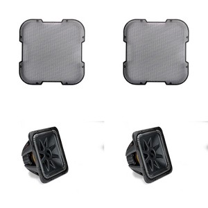 Kicker (2) L7S152 L7S 15" Subwoofer, Dual Voice Coil, 2-Ohm & 52GL715 Grill Bundle - 1 of 4