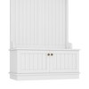 Angel Sar Hall Tree with Storage Bench, 4-in-1 Entryway Organizer with Coat Rack & Shoe Cabinet, White Modern Design for Living Room, Hallway - 4 of 4