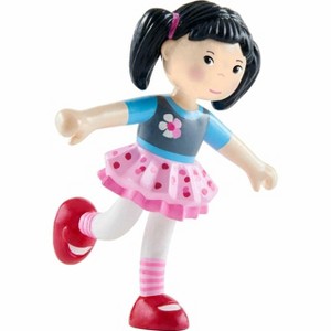 HABA Little Friends Lara - 3.75" Bendy Doll Figure with Black Pigtails - 1 of 4