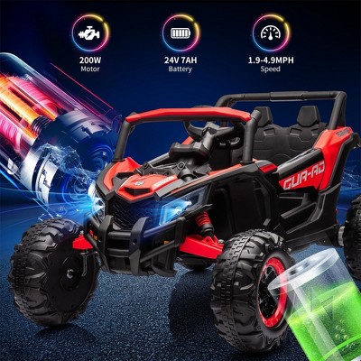 Red 24V Battery Powered Ride-On UTV Car with Remote Control