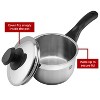 YBM Home 18/10 Tri-Ply Stainless Steel Pots and Pans Cookware Set includes Saucepans Stockpots and Frying Pans, Induction Compatible Dishwasher Safe - 3 of 4