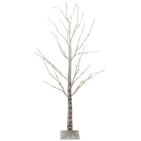 Northlight 6' Lighted Christmas White Birch Twig Tree Outdoor Decoration -  Warm White LED Lights