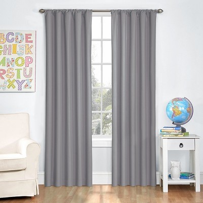 63"x42" Microfiber Blackout Curtain Panel Gray - Eclipse My Scene