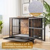 Lyngins 3-in-1 Furniture-Style Dog Crate, Wooden Dog Crate Table, Dog Kennel with 2 Doors (Front + Side), Pull-Out Tray, Cushion, Pet Crate House - 4 of 4