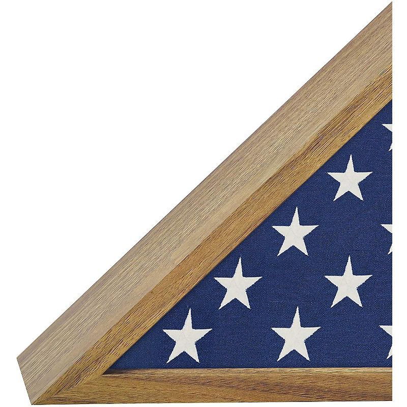 Americanflat Flag Case for Veterans - Fits a Folded 3' x 5' American Military Flag - Triangle Display with Polished Plexiglass (Barn Wood), 4 of 7