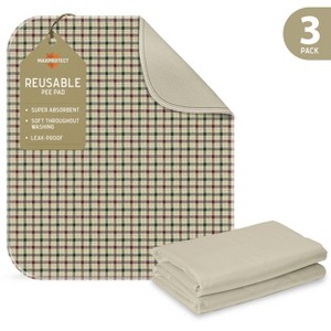 MaxProtect Plaid Reusable Pee Pads for Dogs, Training Underpads - 34" x 36" - 1 of 4