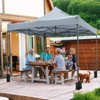 Costway 10 x 10 FT Outdoor Pop up Canopy Tent with Wheeled Bag, 4 Sandbags, Stake & Ropes Gray/Pink/White/Black - 4 of 4