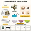 Sandinrayli  4-in-1 Kitty Cat Bed Heated House Condo with Replaceable Scratching Board, Heating Pad and Air Purifier for Indoor Cats - 3 of 4