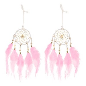 Unique Bargains Small Handmade Macrame Dream Catchers for Home Decoration 2 Pcs - 1 of 4