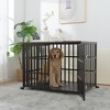 Heavy Duty Dog Crate, Metal Dog Crate With Carbon Steel Frame, 4 Universal Wheels, 2 Sturdy Latches, Smooth Metal Strip - 2 of 4