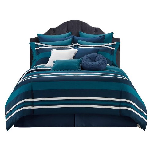 Chic Home Heriberto 30 Piece Comforter Set, Blue : Target