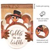 Magnolia Garden Gobble Till You Wobble Turkey 13 x 18 Inch Polyester Garden Flag - 2 of 2